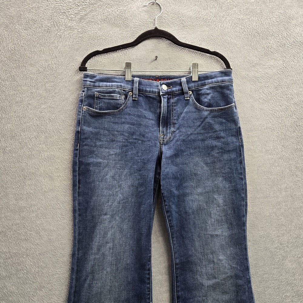 Lucky Brand Women Jeans 10/30A Blue Denim Bootcut 29.5" Inseam Raw Hem - Picture 5 of 12